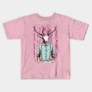 Hipster Deer Kids T-Shirt